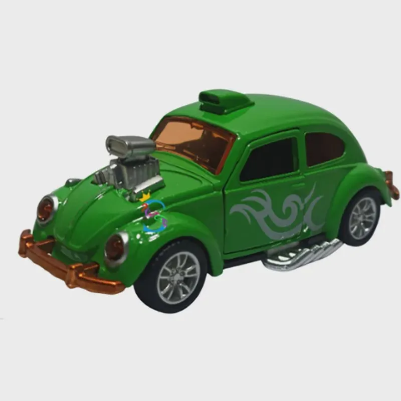 Carrinho de Metal Fusca Turbinado McFive Die-Cast Model 1981 Escala 1:36 Verde 6836-38 - Dorémi