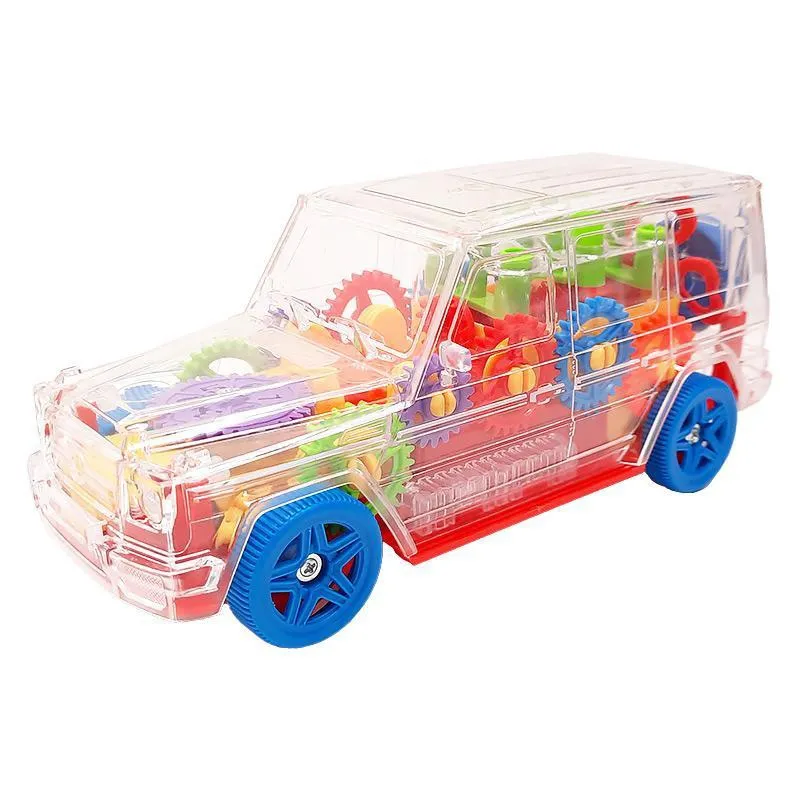 Carrinho Brinquedo Off-Road Transparente Luz E Som C-1A