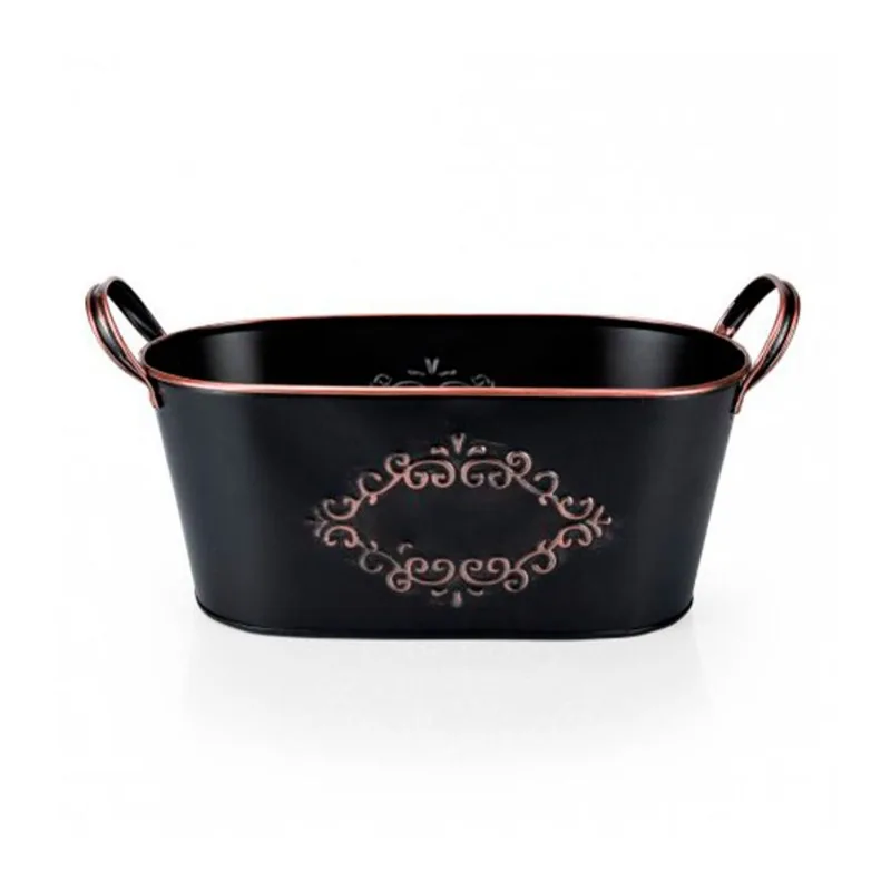 Cachepot Floral Atlanta Liverpool Oval Para Jardim - Tamanho G