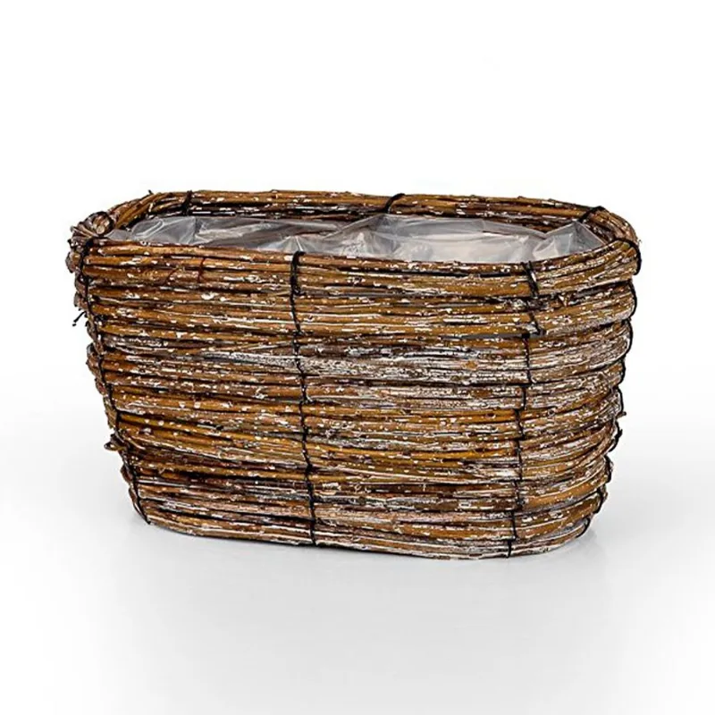Cachepot Floral Atlanta Ninho Redondo Alto Para Jardim - Tamanho P