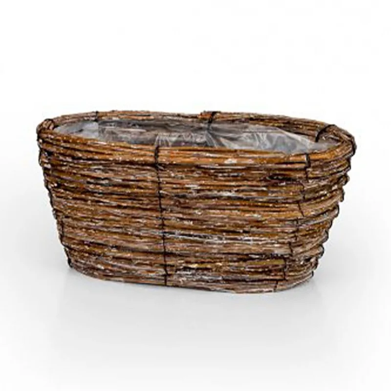Cachepot Floral Atlanta Ninho Redondo Alto Para Jardim - Tamanho M