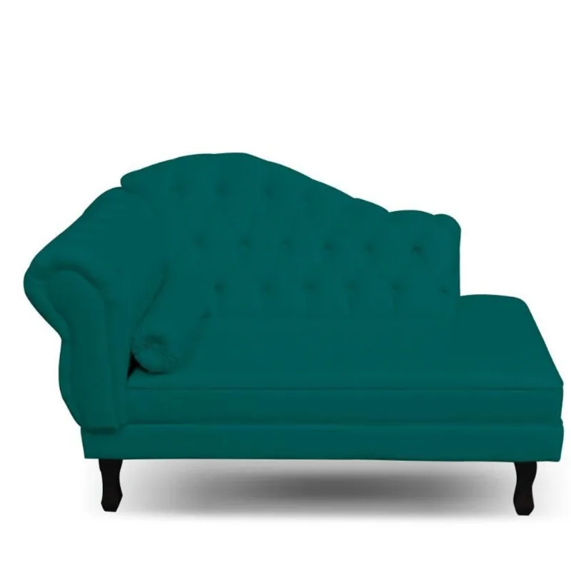 Divã Recamier Juliana 160Cm Lado Direito Suede Turquesa