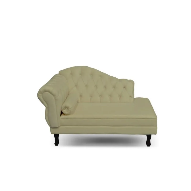 Divã Recamier Juliana 160Cm Lado Direito Suede Bege