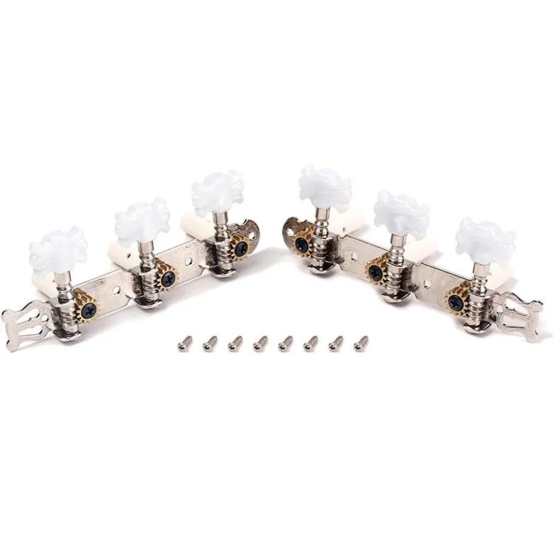 Tarraxa Violão Nylon Pino Grosso Cromada Jogo 3+3-botão Dese