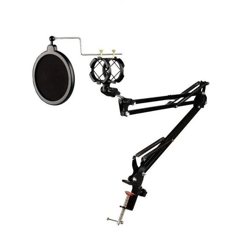 Pedestal Articulado+shock+pop Filter,haste P/microfone,rádio