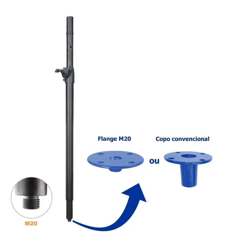 Prolongador De Subwoofer C/rosca M20 P/caixa Qsc,jbl,ev,rcf