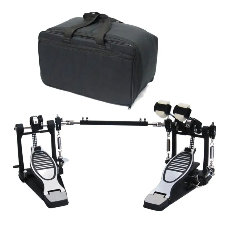 Pedal Batedor Duplo Para Bumbo Bateria,corrente Dupla,c/ Bag