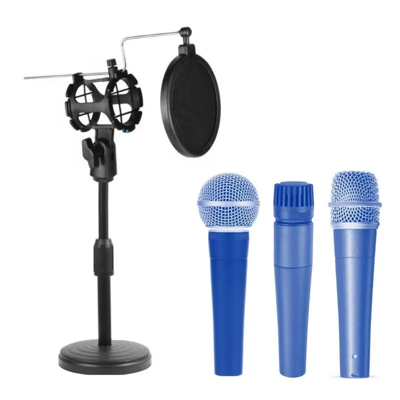 Mini Pedestal Suporte Mesa C/shock Mount Microfone Dinâmico
