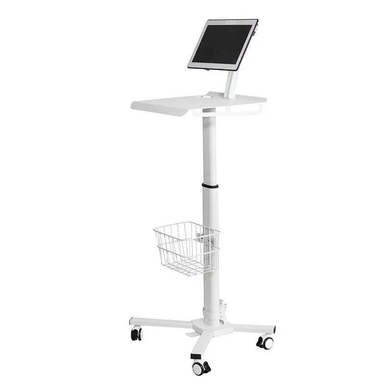 Estação Móvel Médica Altura Ajustável Para Monitor Laptop