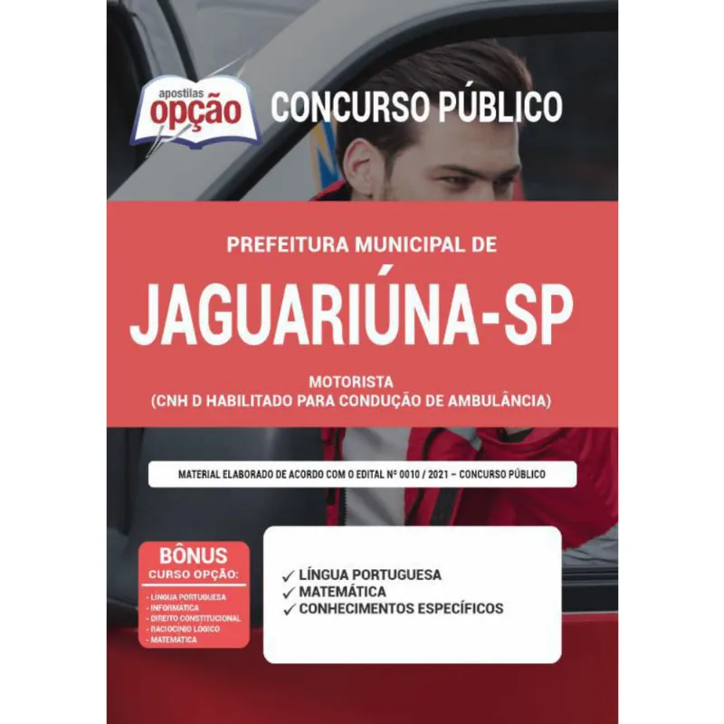 Apostila Prefeitura Jaguariúna Sp - Motorista Cnh D