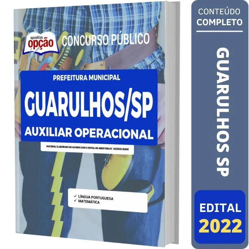 Apostila Prefeitura De Guarulhos Sp - Auxiliar Operacional