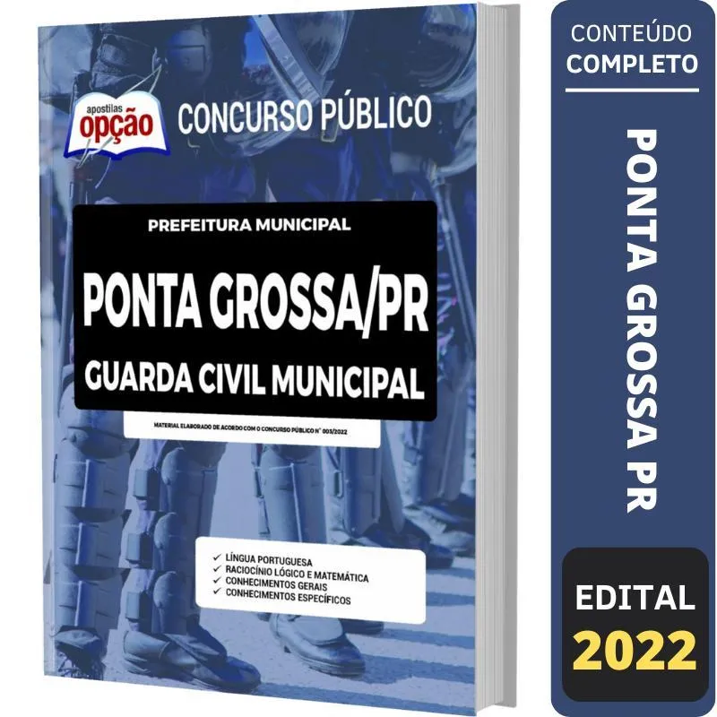 Apostila Concurso Ponta Grossa Pr - Guarda Civil Municipal