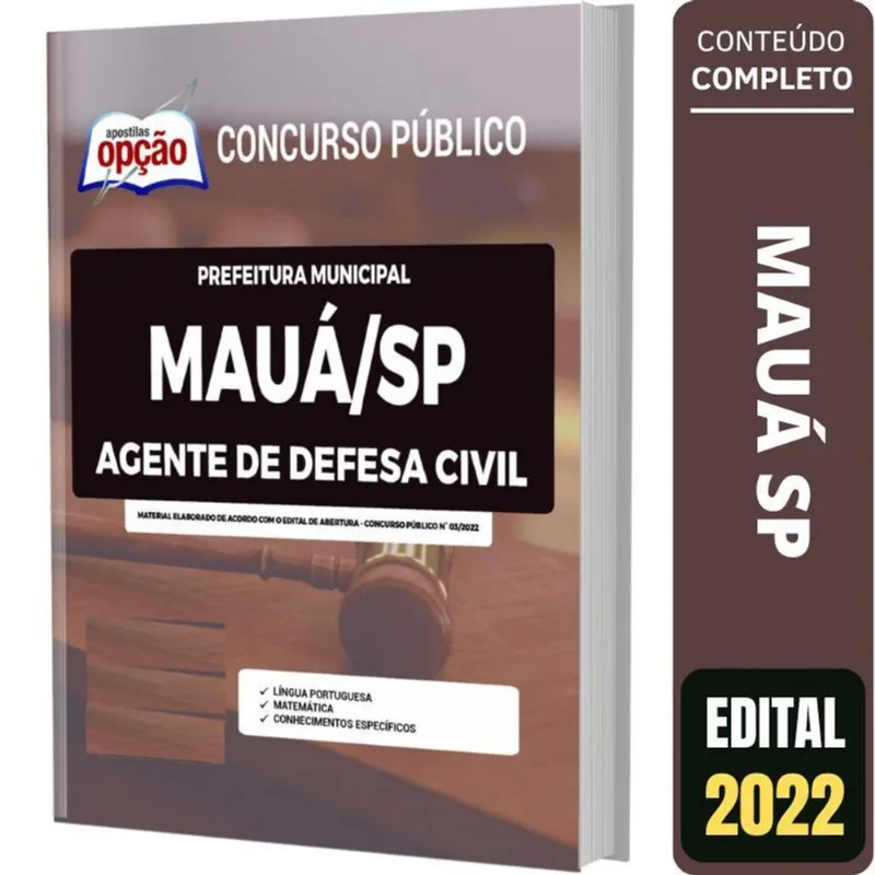 Apostila Concurso Mauá Sp - Agente De Defesa Civil