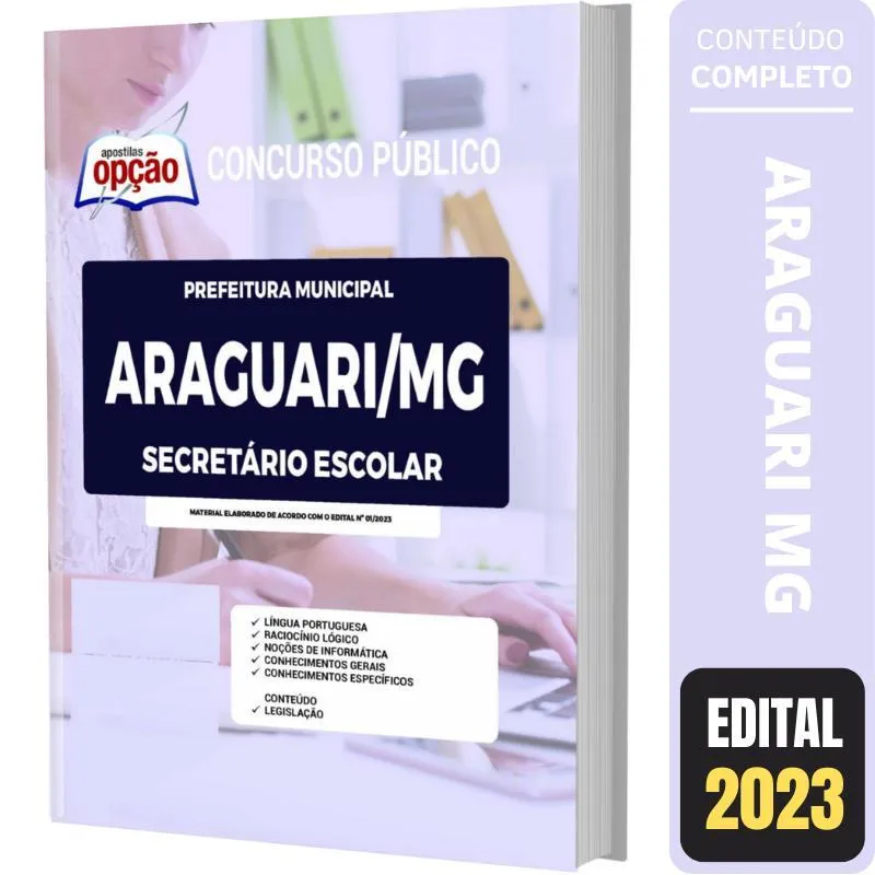Apostila Prefeitura Araguari Mg - Secretário Escolar