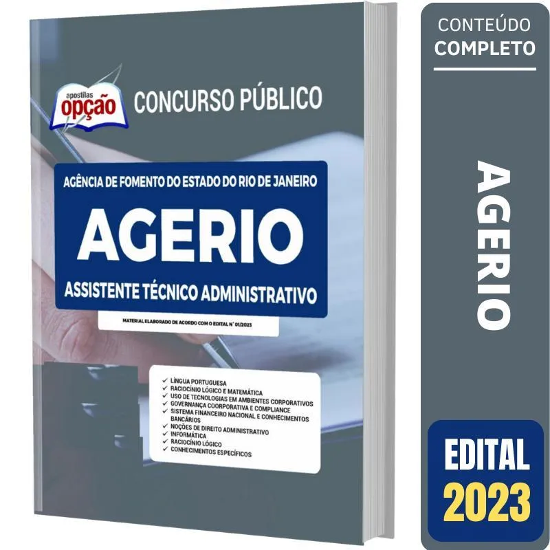 Apostila Agerio - Assistente Técnico Administrativo