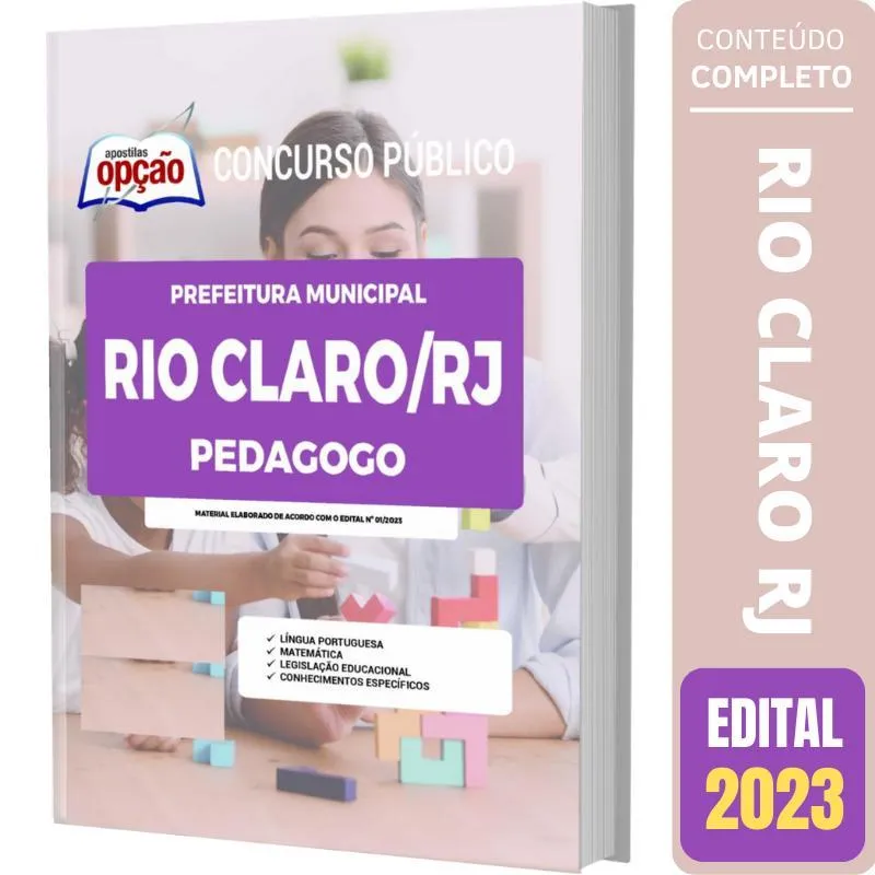Apostila Concurso Rio Claro Rj - Pedagogo