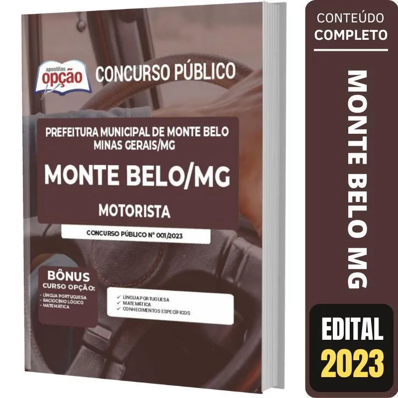 Apostila Concurso Monte Belo Mg - Motorista