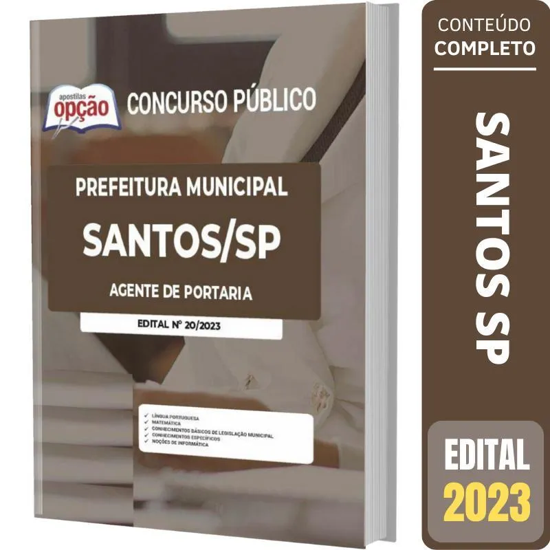 Apostila Concurso Santos Sp - Agente De Portaria