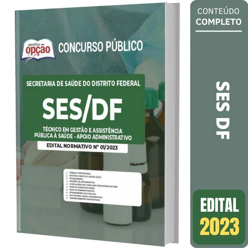 Apostila Ses Df - Técnico Em Gestão Apoio Administrativo