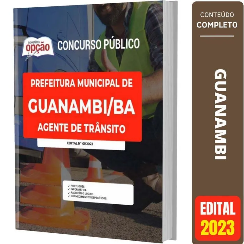 Apostila Concurso Guanambi Ba 2023 - Agente De Trânsito
