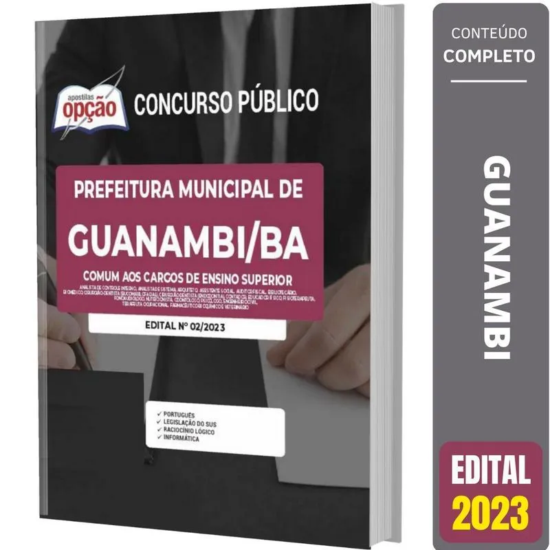 Apostila Concurso Guanambi Ba - Cargos De Ensino Superior