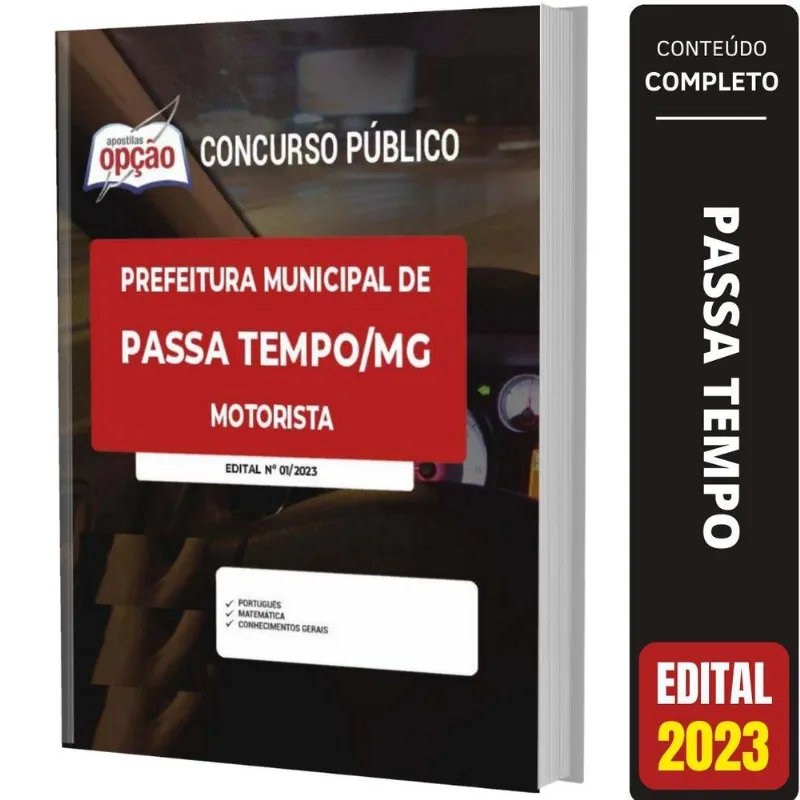 Apostila Prefeitura De Passa Tempo Mg - Motorista