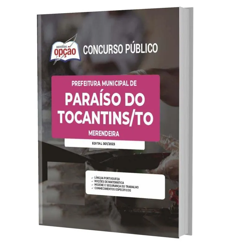 Apostila Concurso Paraíso Do Tocantins - Merendeira