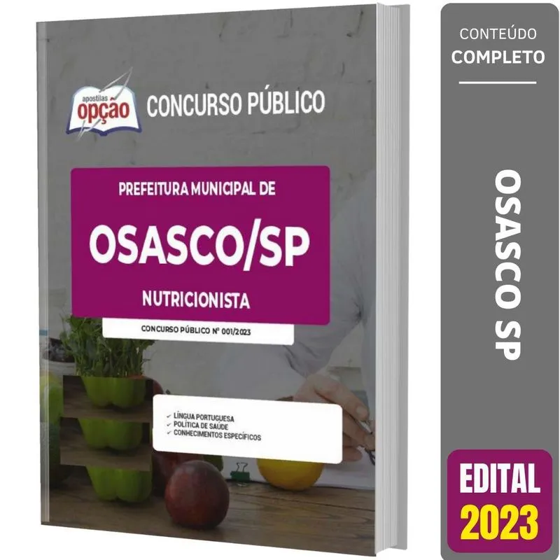 Apostila Prefeitura De Osasco Sp - Nutricionista