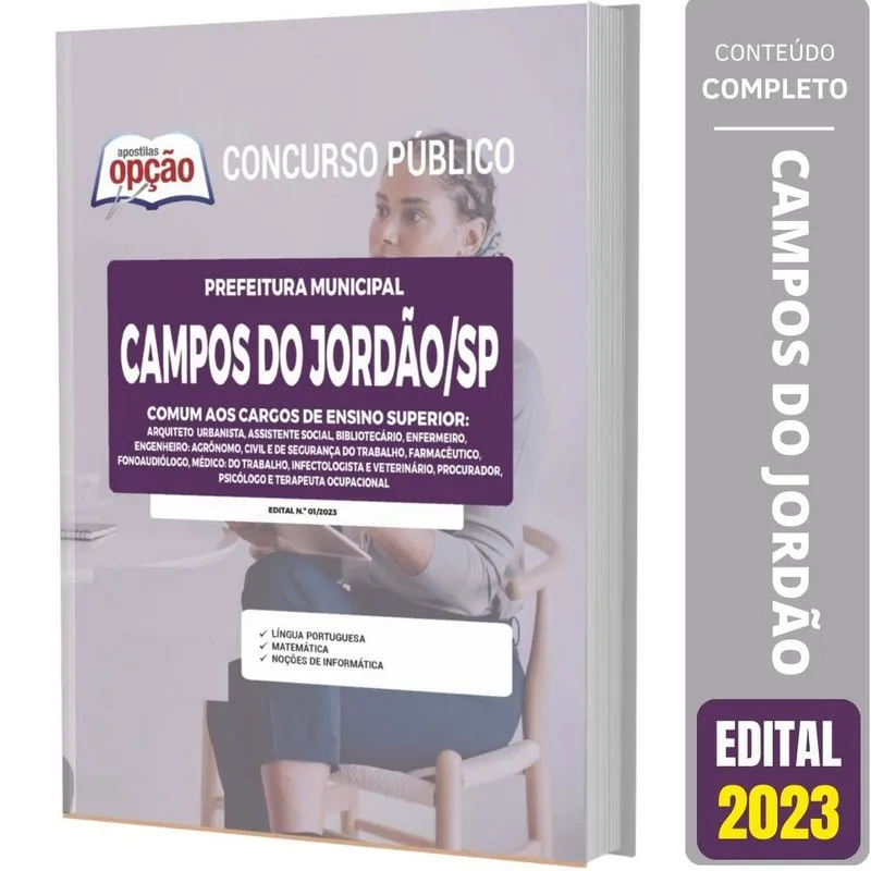 Apostila Campos Do Jordão Sp 2023 - Cargos Ensino Superior