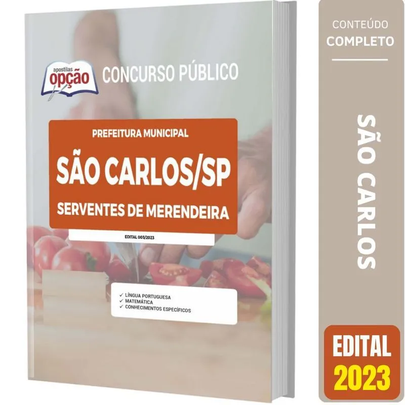 Apostila Concurso São Carlos Sp 2023 - Serventes Merendeira