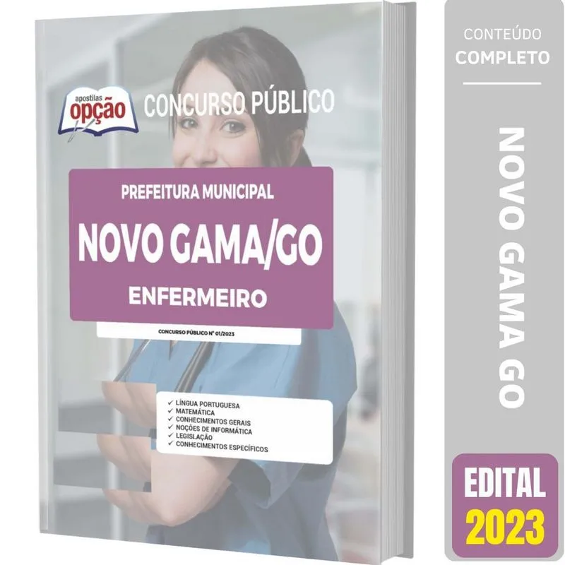Apostila Prefeitura De Novo Gama Go 2023 - Enfermeiro
