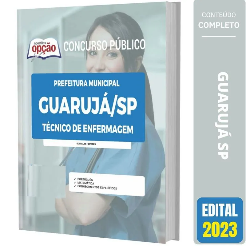 Apostila Prefeitura De Guarujá Sp 2023 - Técnico Enfermagem