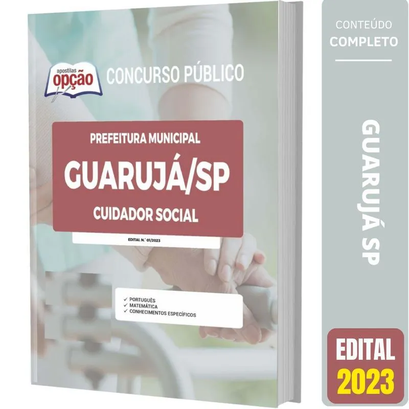 Apostila Prefeitura De Guarujá Sp 2023 - Cuidador Social