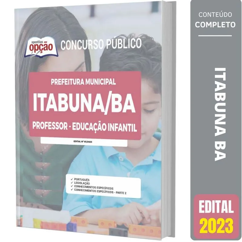 Apostila Itabuna Ba 2023 - Professor - Educação Infantil