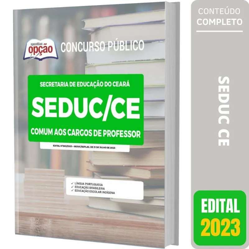 Apostila Seduc Ce 2023 - Comum Aos Cargos De Professor