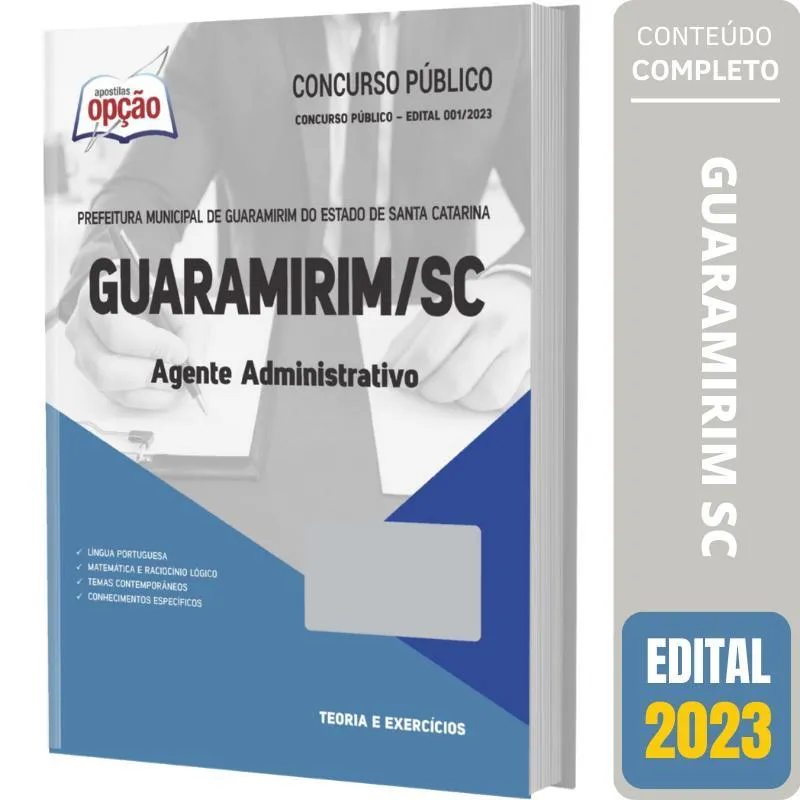 Apostila Prefeitura Guaramirim Sc 2023 Agente Administrativo