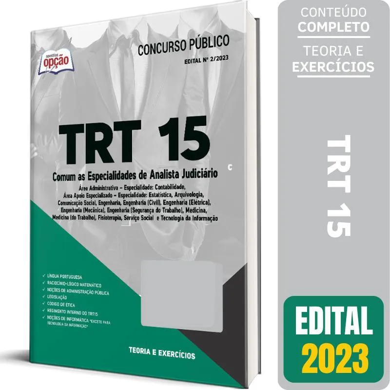Apostila Concurso Trt 15 2023 - Comum Analista Judiciário