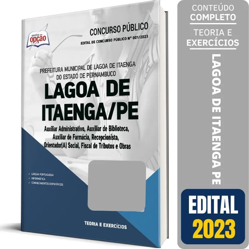 Apostila Prefeitura De Lagoa Itaenga Pe 2023 - Comum Médio