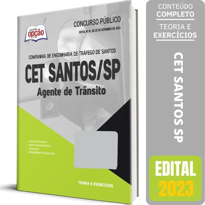 Apostila Cet Santos Sp 2023 - Agente De Trânsito