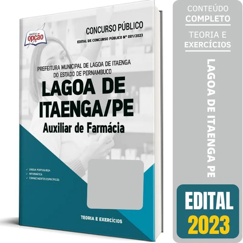 Apostila Prefeitura Lagoa Itaenga Pe 2023 Auxiliar Farmácia