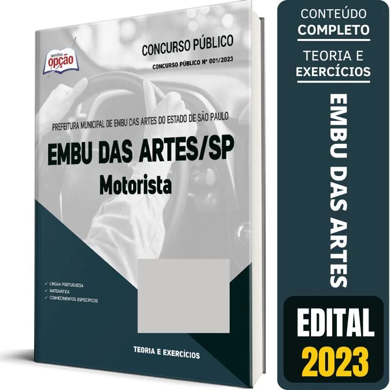 Apostila Prefeitura De Embu Das Artes Sp 2023 - Motorista