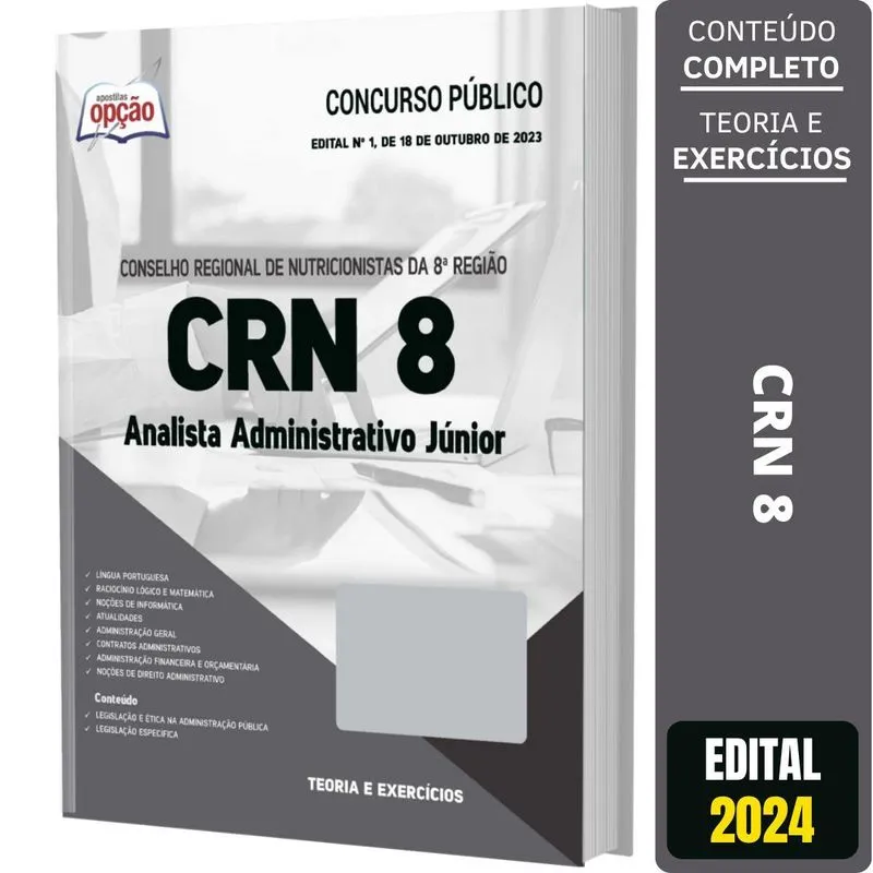 Apostila Crn 8 2024 - Analista Administrativo Júnior