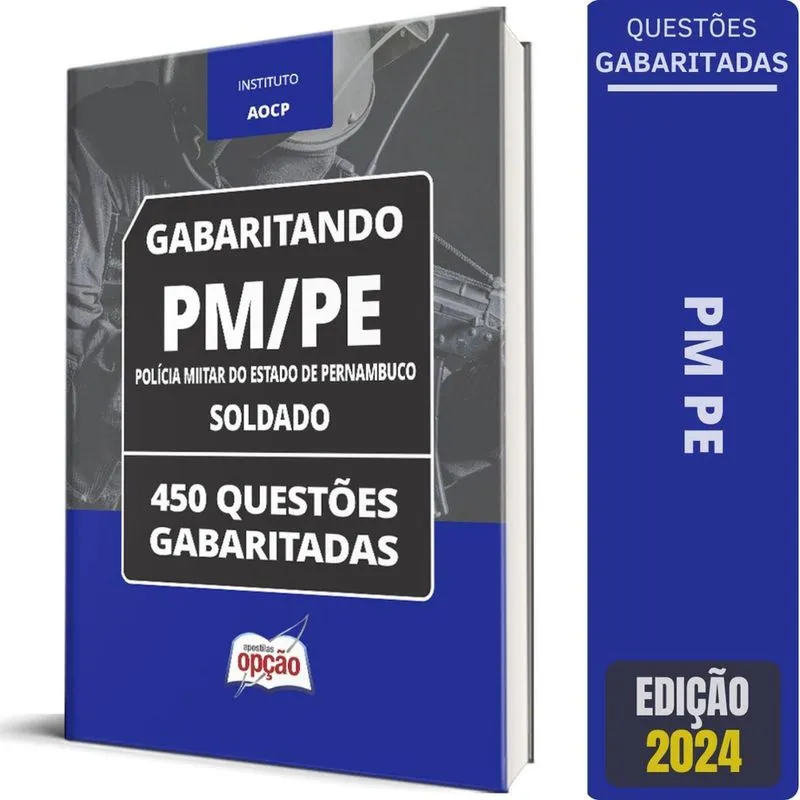 Caderno de Testes pm pe 2024 - Soldado - 450 Quest.