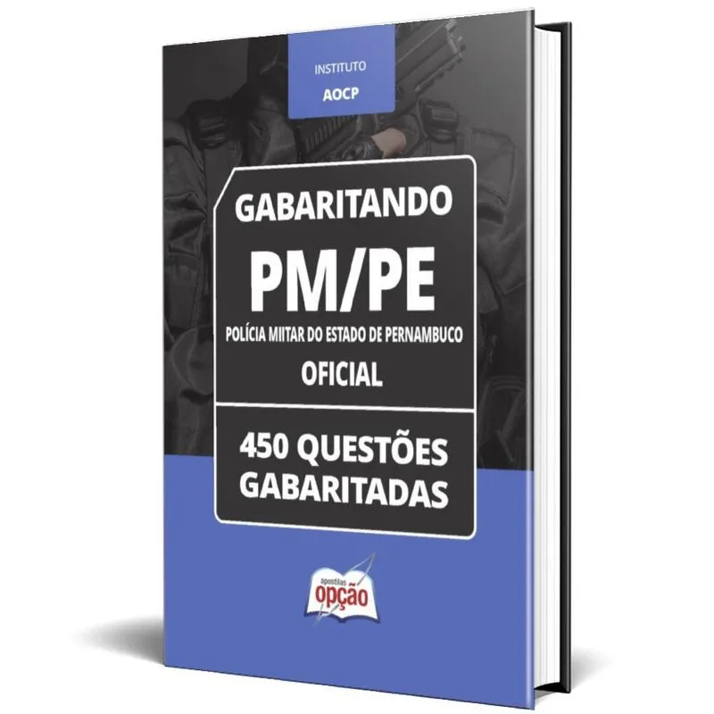 Apostila Caderno Testes Pm Pe 2024 Oficial Questões