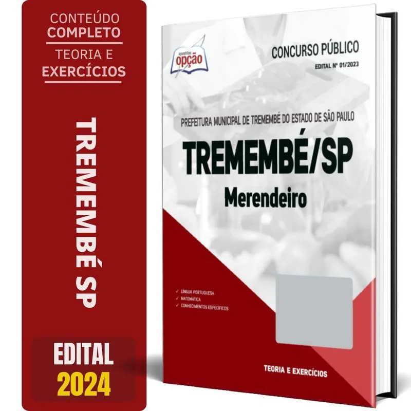 Apostila Prefeitura De Tremembé Sp 2024 - Merendeiro