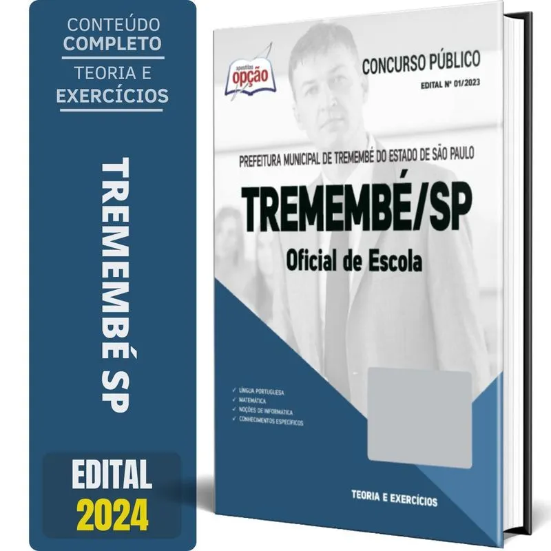 Apostila Prefeitura De Tremembé Sp 2024 - Oficial De Escola