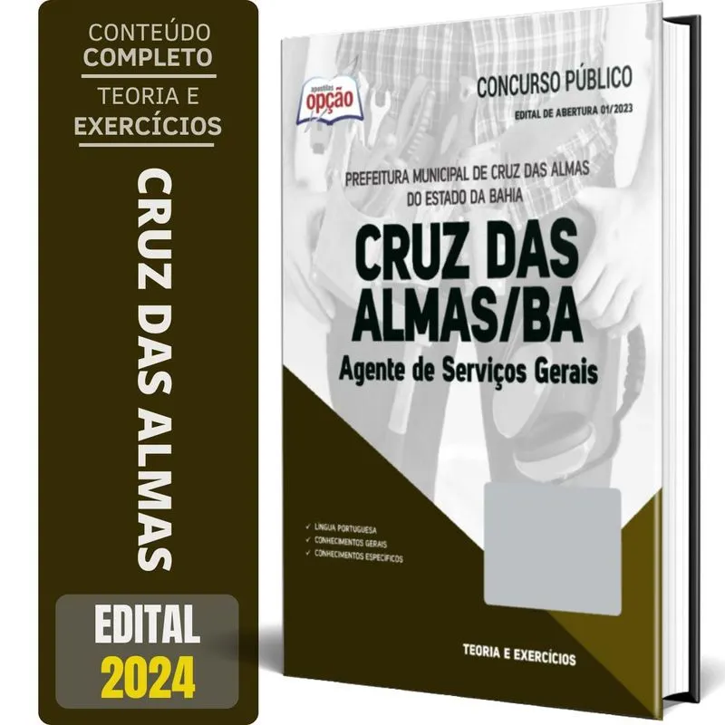 Apostila Prefeitura Cruz Das Almas Ba 2024 Agente Serviços