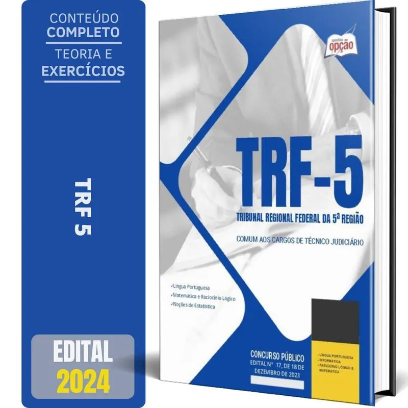 Apostila Trf 5 2024 - Comum Aos Cargos De Técnico Judiciário