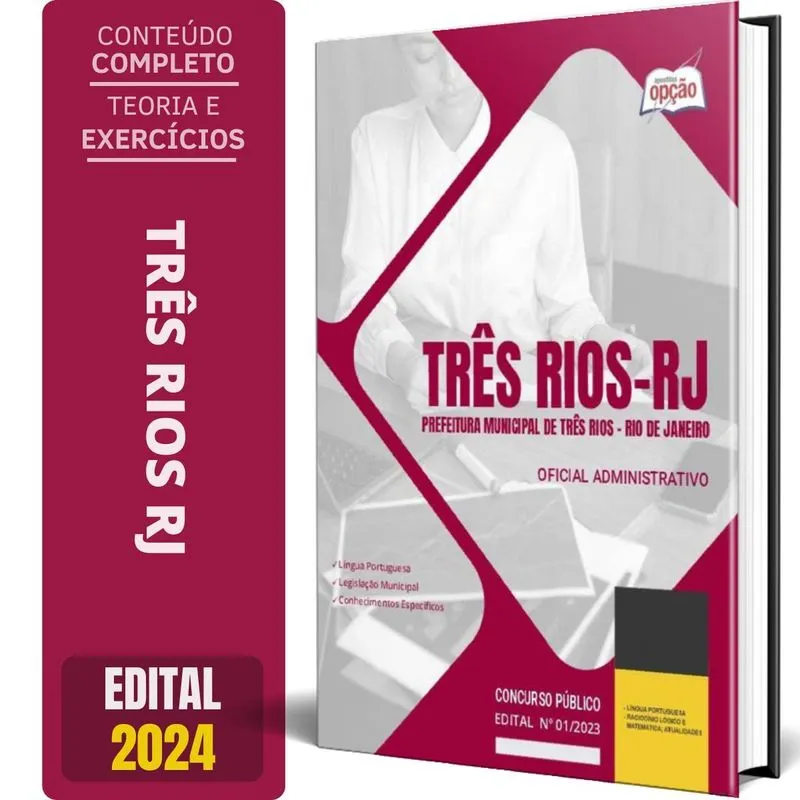 Apostila Prefeitura Três Rios Rj 2024 Oficial Administrativo