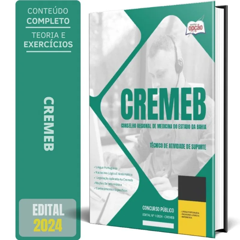 Apostila Cremeb 2024 - Técnico De Atividade De Suporte